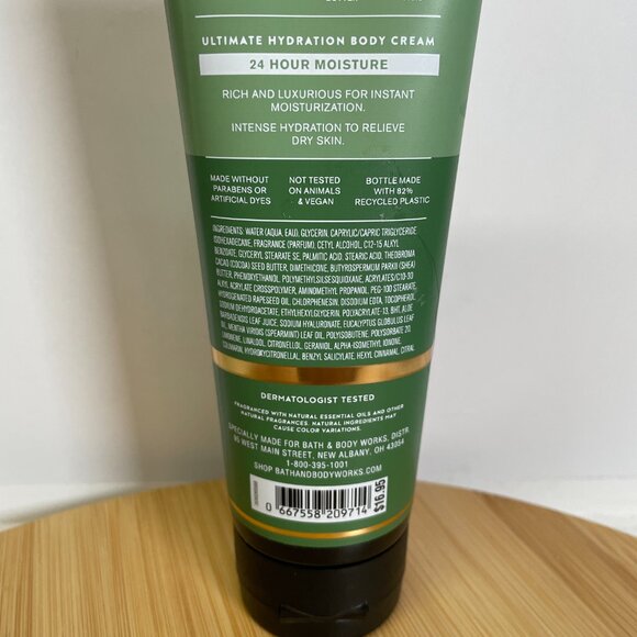 Bath & Body Works Eucalyptus Spearmint Stress Relief Body Cream 8 oz Shea Butter - Picture 6 of 6